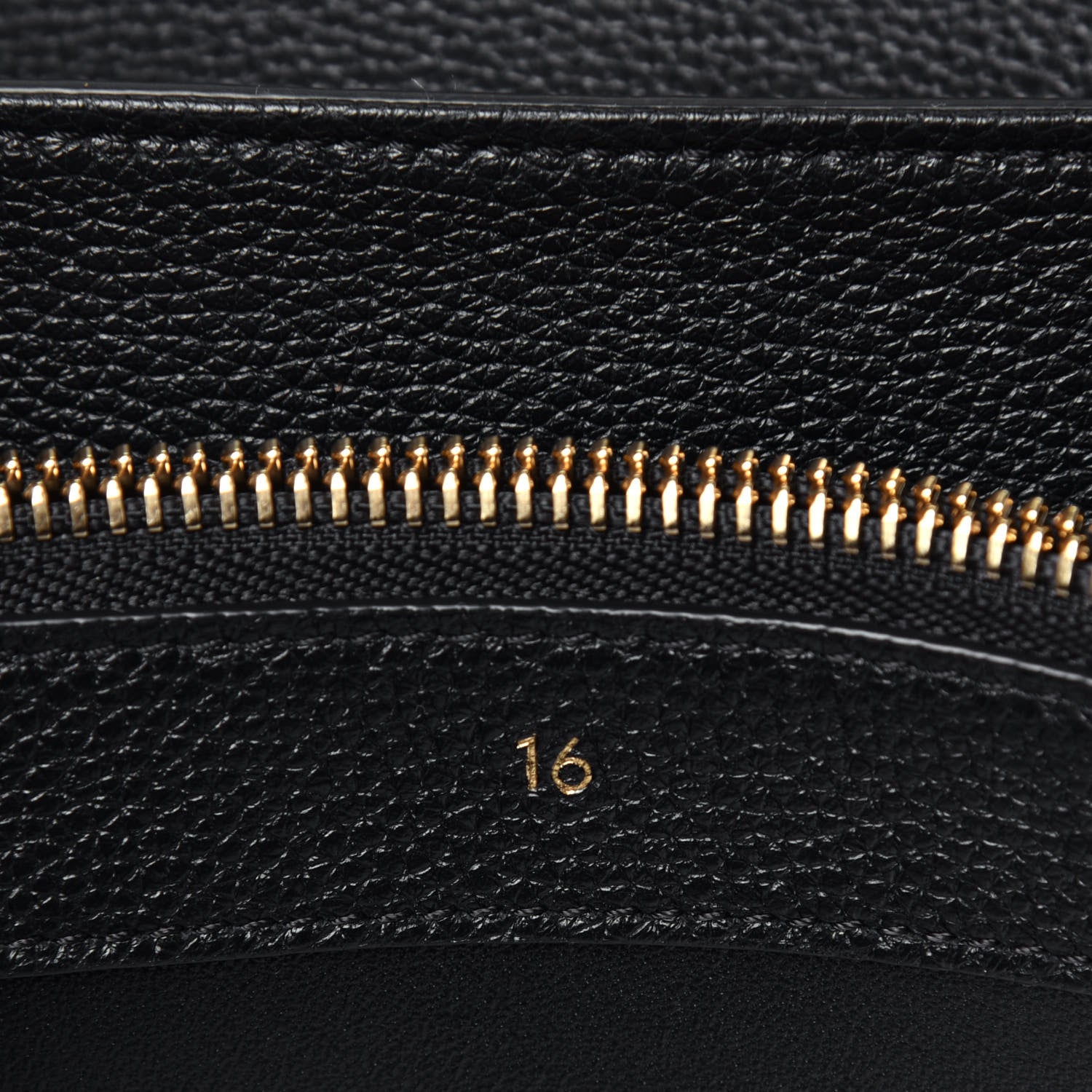 Celine Grained Calfskin Small 16 Top Handle Bag Black 8 of 11
