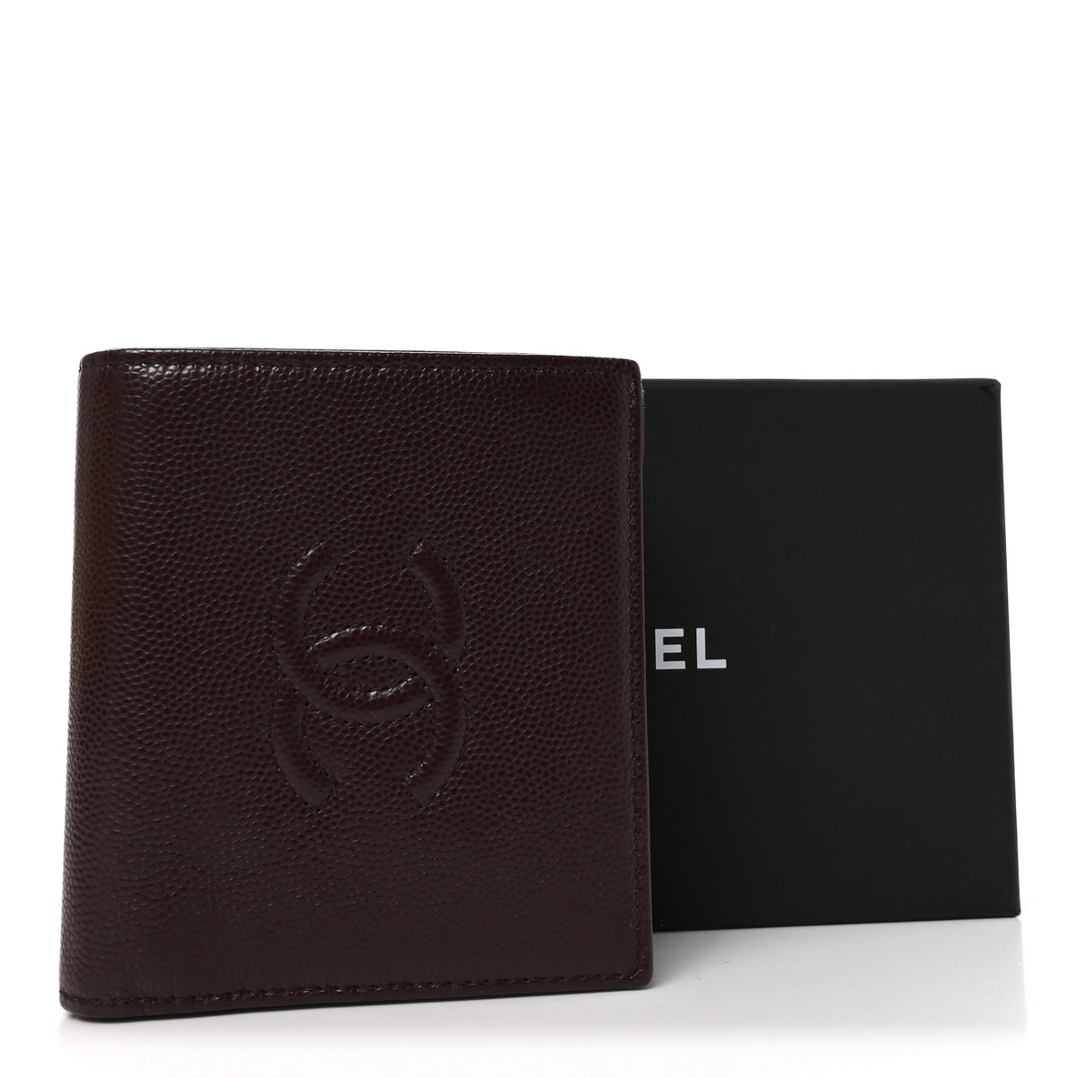 Caviar Mens Timeless CC Bi-Fold Wallet Burgundy