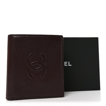 Chanel Caviar Mens Timeless CC Bi-Fold Wallet Burgundy 8 of 8