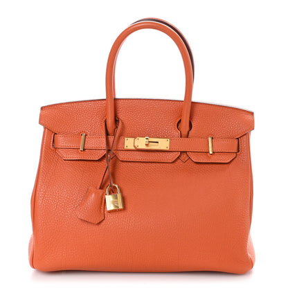 Hermes Togo BIRKIN 30 Orange 1 of 11