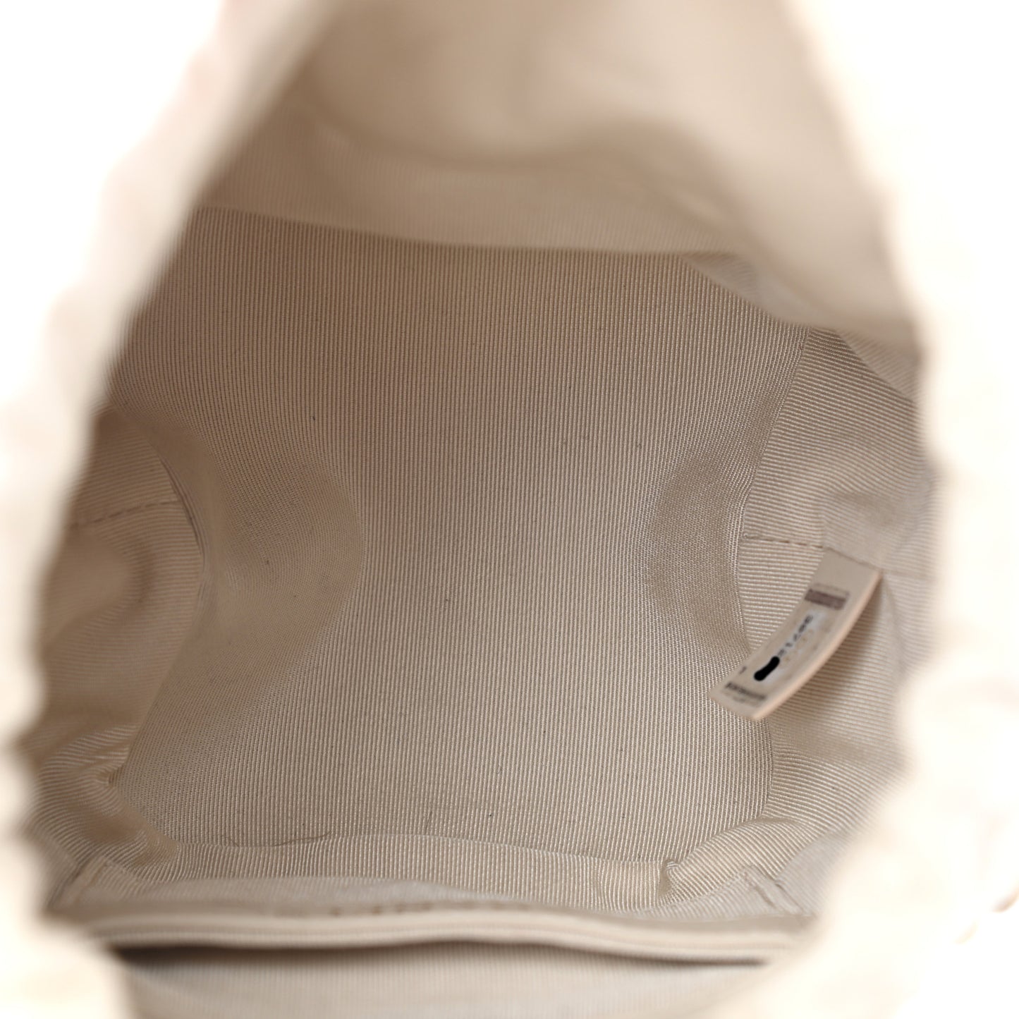Lambskin Bucket Chain Drawstring Bag Beige