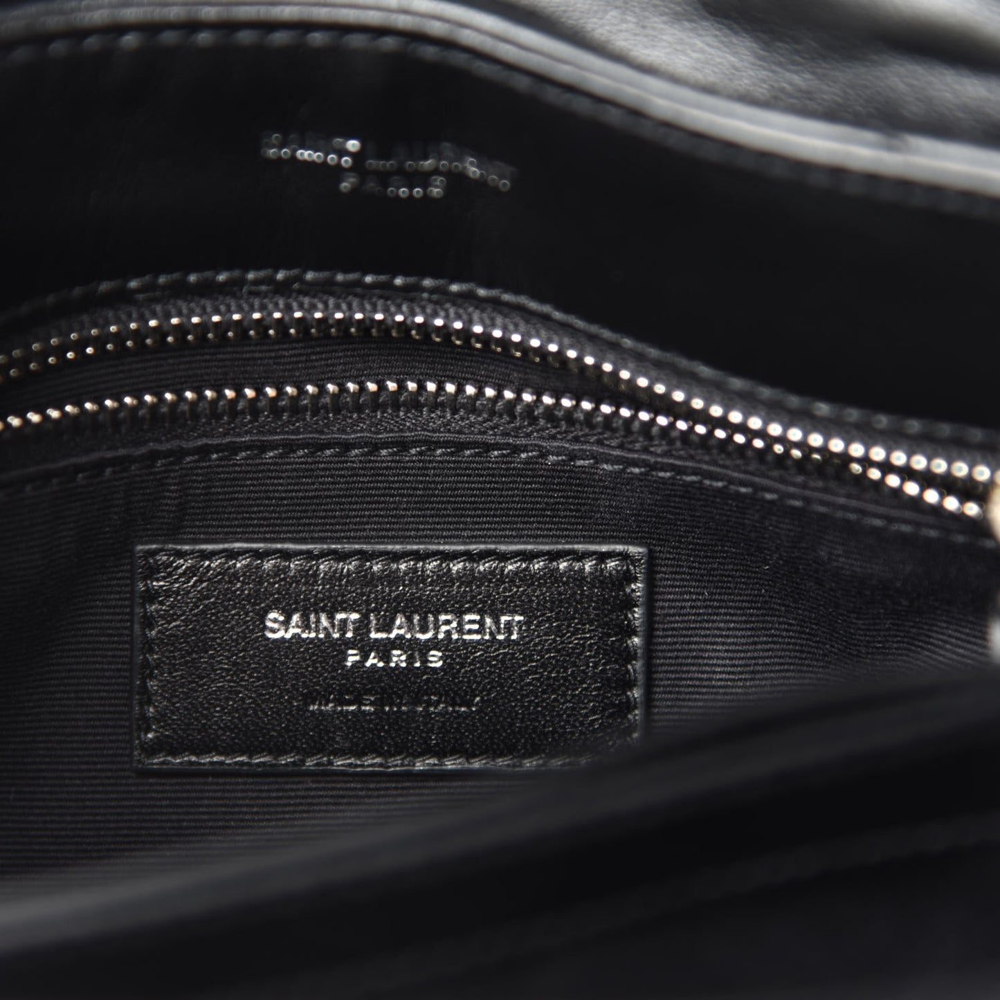 Calfskin Y Quilted Monogram Toy Loulou Crossbody Bag Black