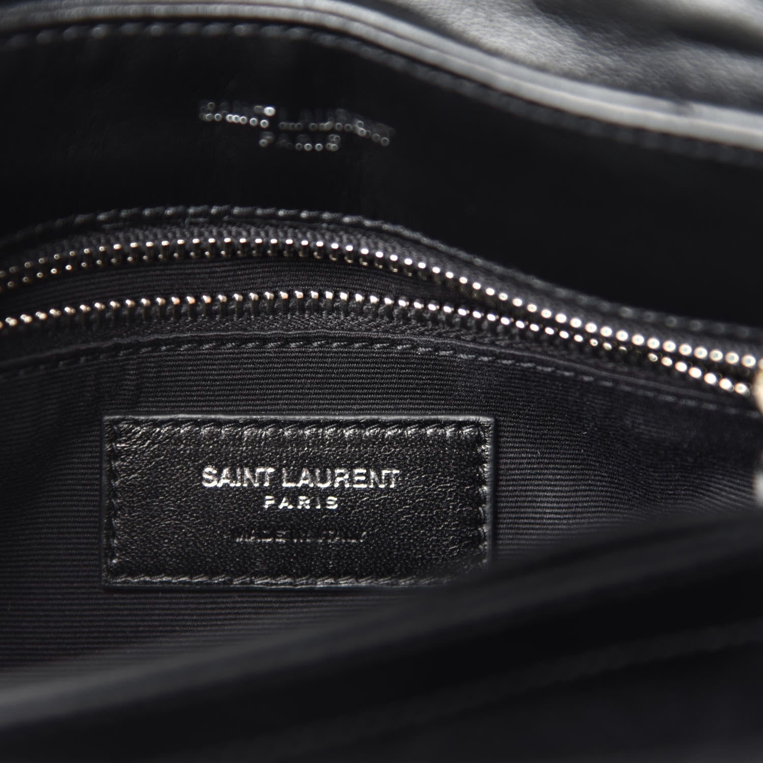 Saint Laurent Calfskin Y Quilted Monogram Toy Loulou Crossbody Bag Black 8 of 12