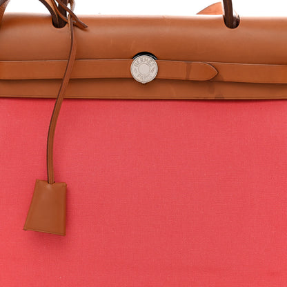 Hermes Vache Hunter Toile Herbag Zip 31 PM Rose Jaipur 10 of 14