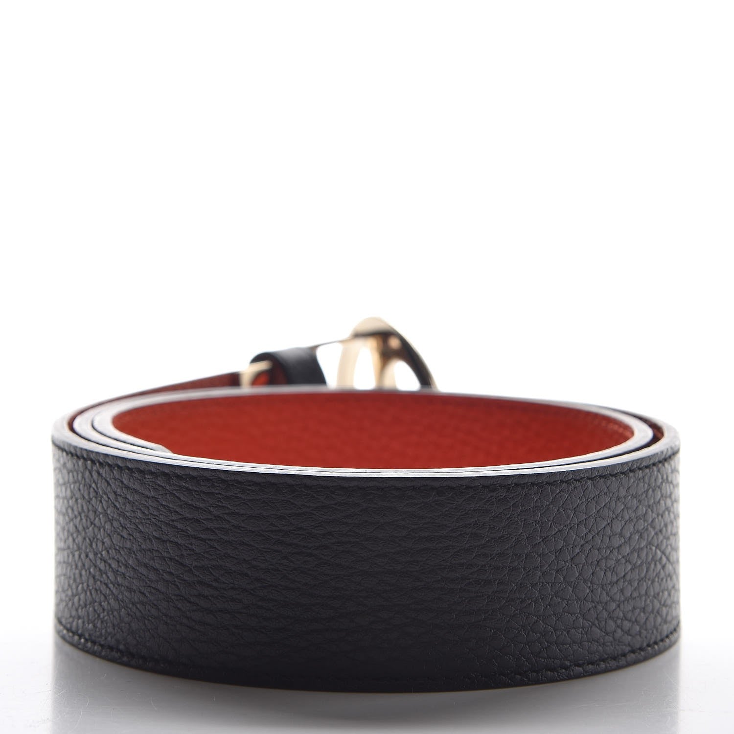 Gucci Calfskin 1973 Reversible Belt 80 32 Orange Black 3 of 6