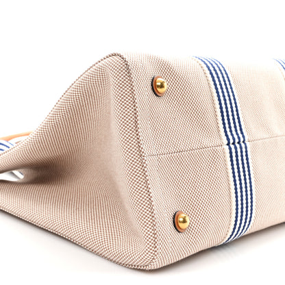 Valentino Garavani Jacquard Canvas Vlogo Antibes Shopping Bag Natural Multicolor 8 of 9