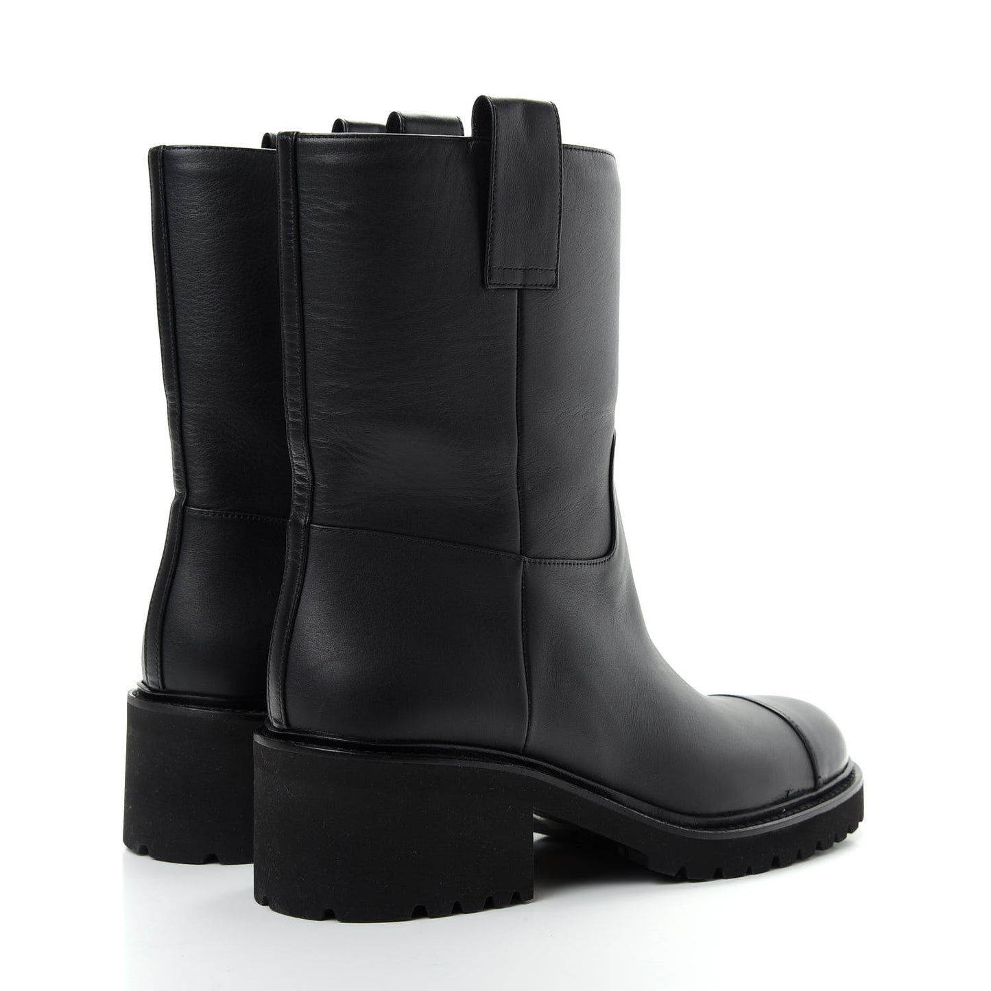 Calfskin CC Ankle Boots 39 Black