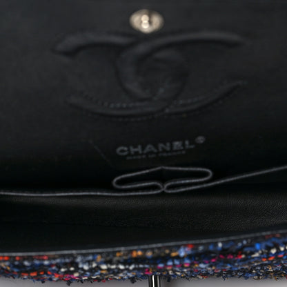 Chanel Tweed Sequin Chevron Quilted Medium Double Flap Multicolor 4 of 6