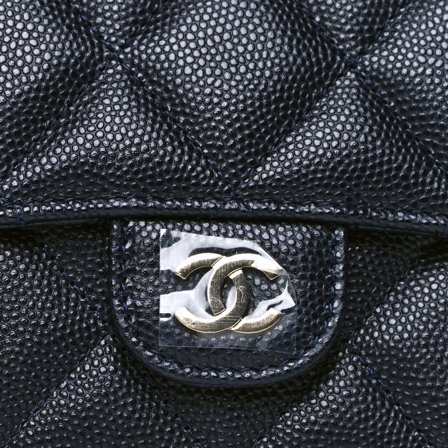 Chanel Caviar Quilted Medium Flap Wallet Navy 5 of 5