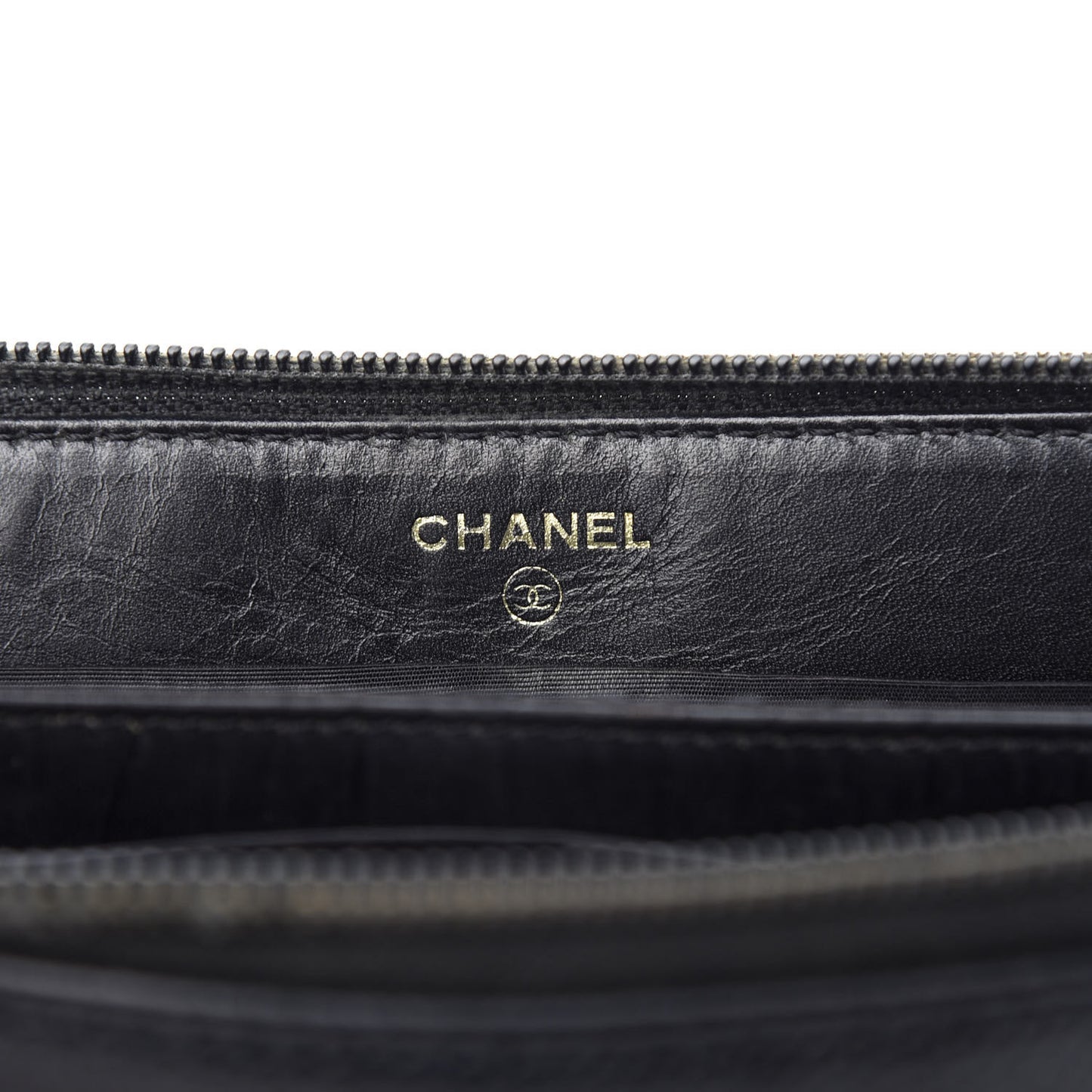 Caviar Large Timeless CC Zip Around Wallet Black