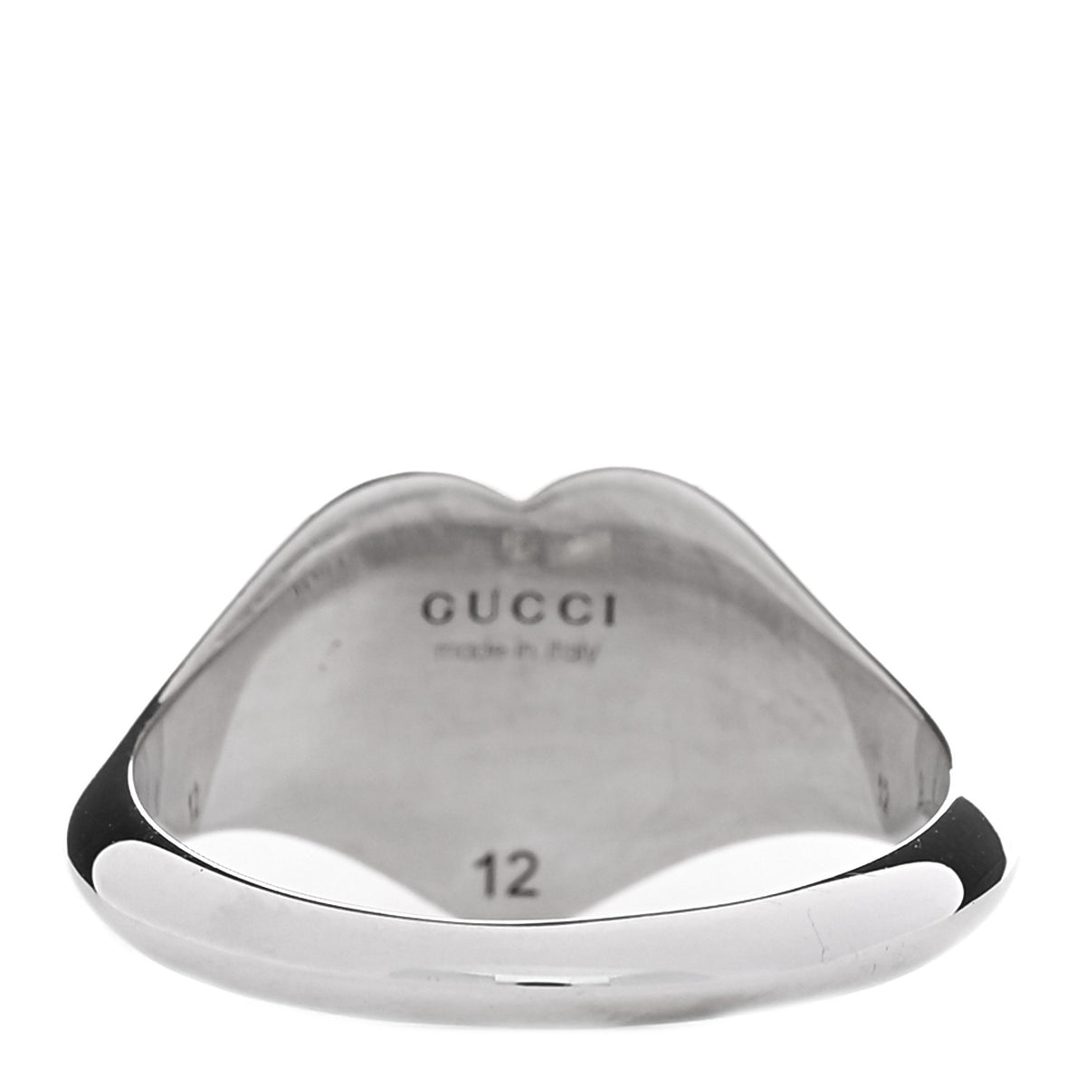 Gucci Sterling Silver Enamel Heart Ring 52 6 Red 4 of 6