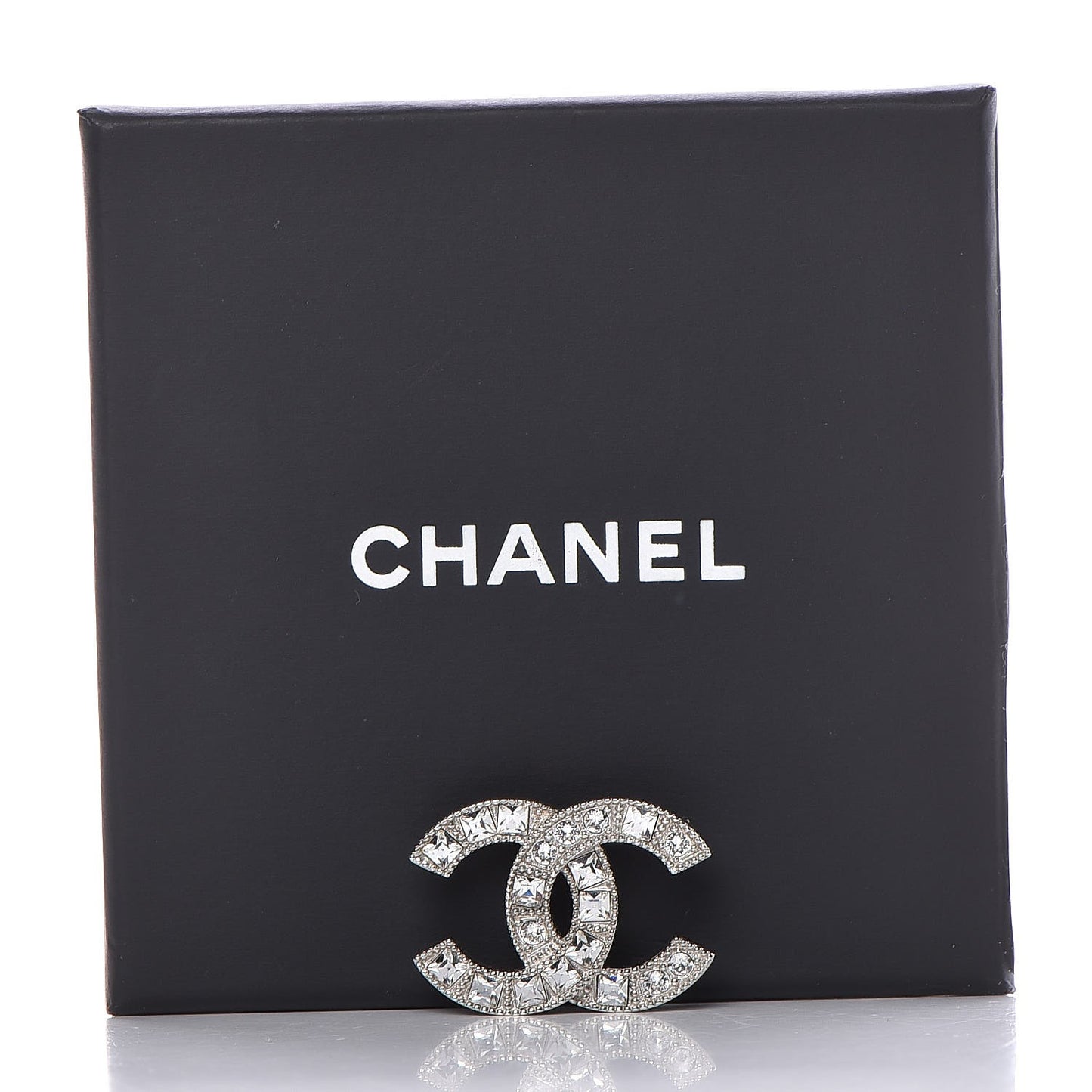 Baguette Crystal CC Small Brooch Silver