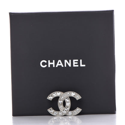 Chanel Baguette Crystal CC Small Brooch Silver 6 of 6