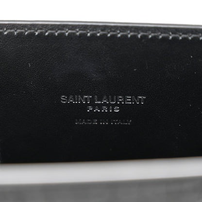Saint Laurent Calfskin Crocodile Embossed Nano Sac De Jour Black 6 of 12