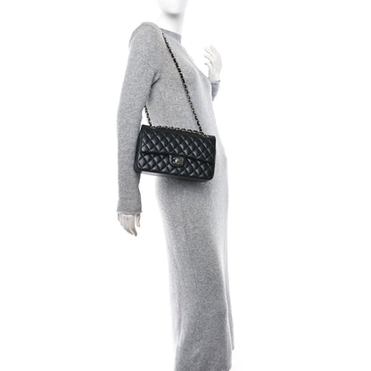 Chanel Lambskin Quilted Medium Double Flap Black 2 of 12