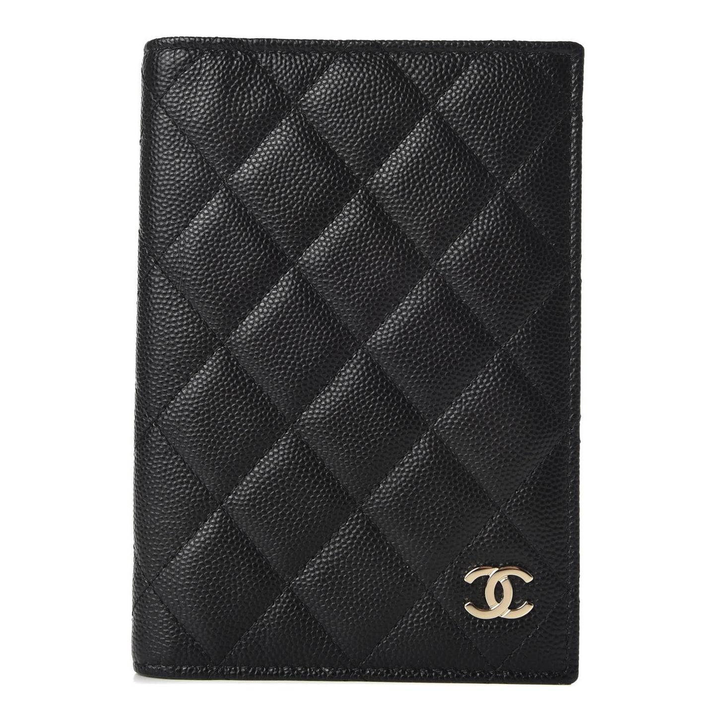 Caviar Quilted Passport Holder Black