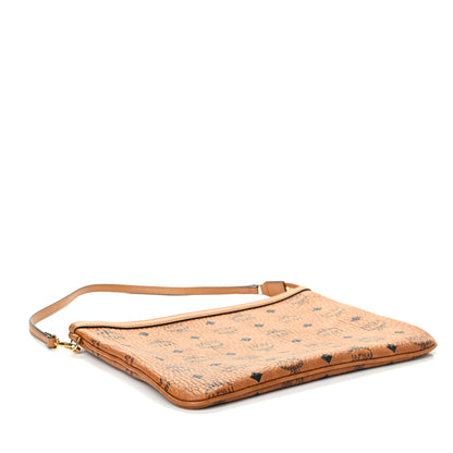 MCM Visetos Liz Shopper Tote Pouch Cognac 3 of 4