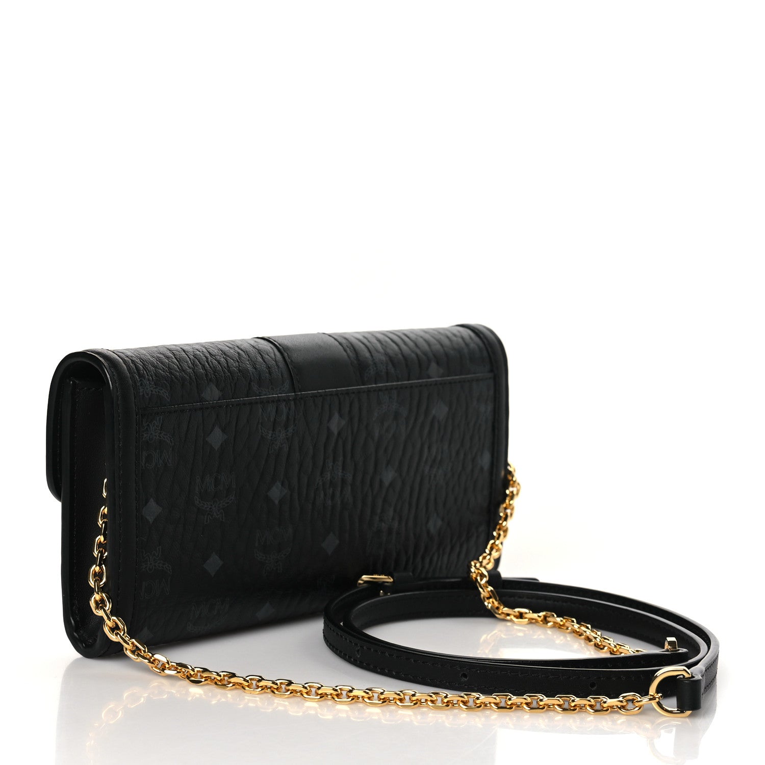 MCM Visetos Large Tracy Chain Wallet Black 2 of 7
