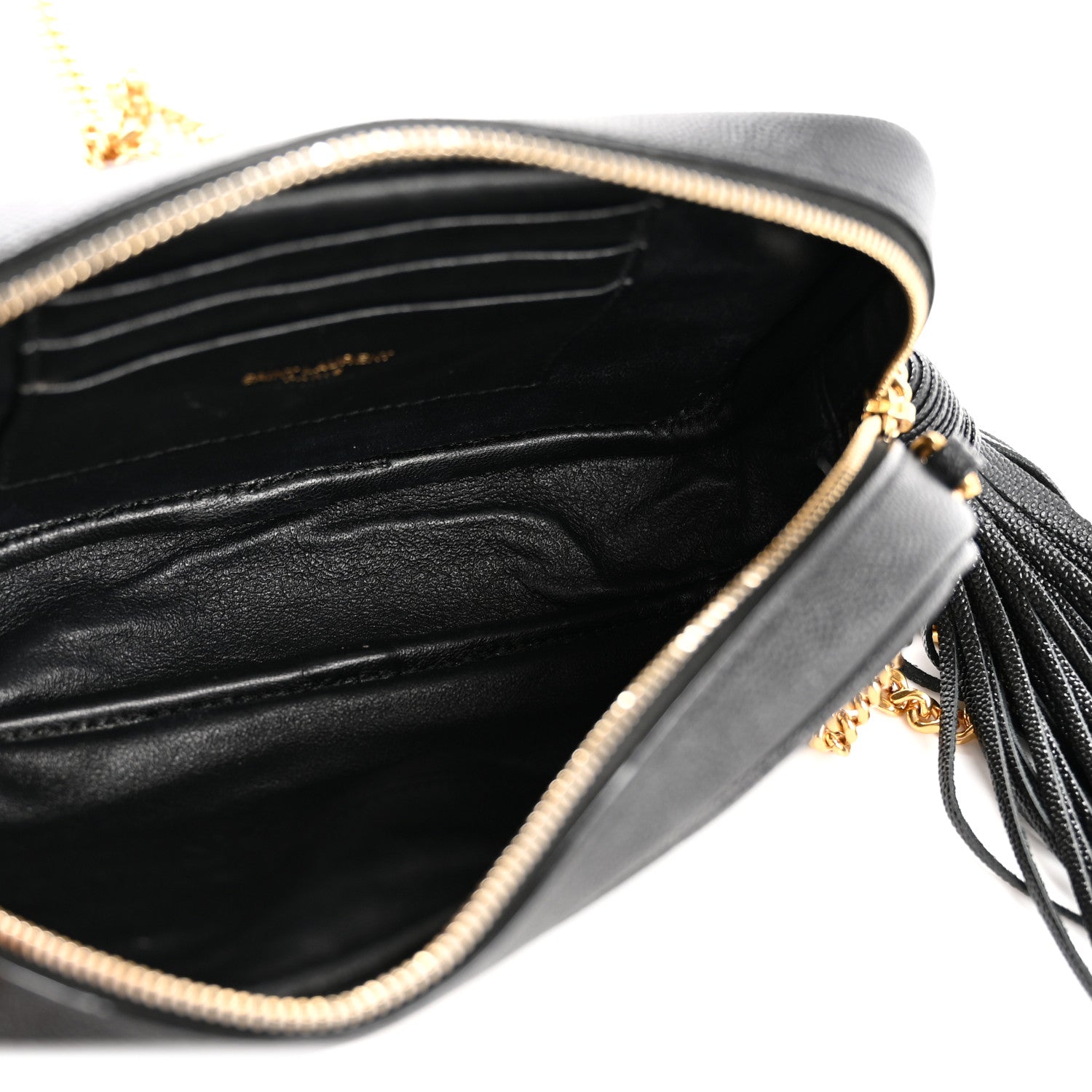 Saint Laurent Grain De Poudre Matelasse Monogram Mini Lou Camera Bag Black 5 of 11