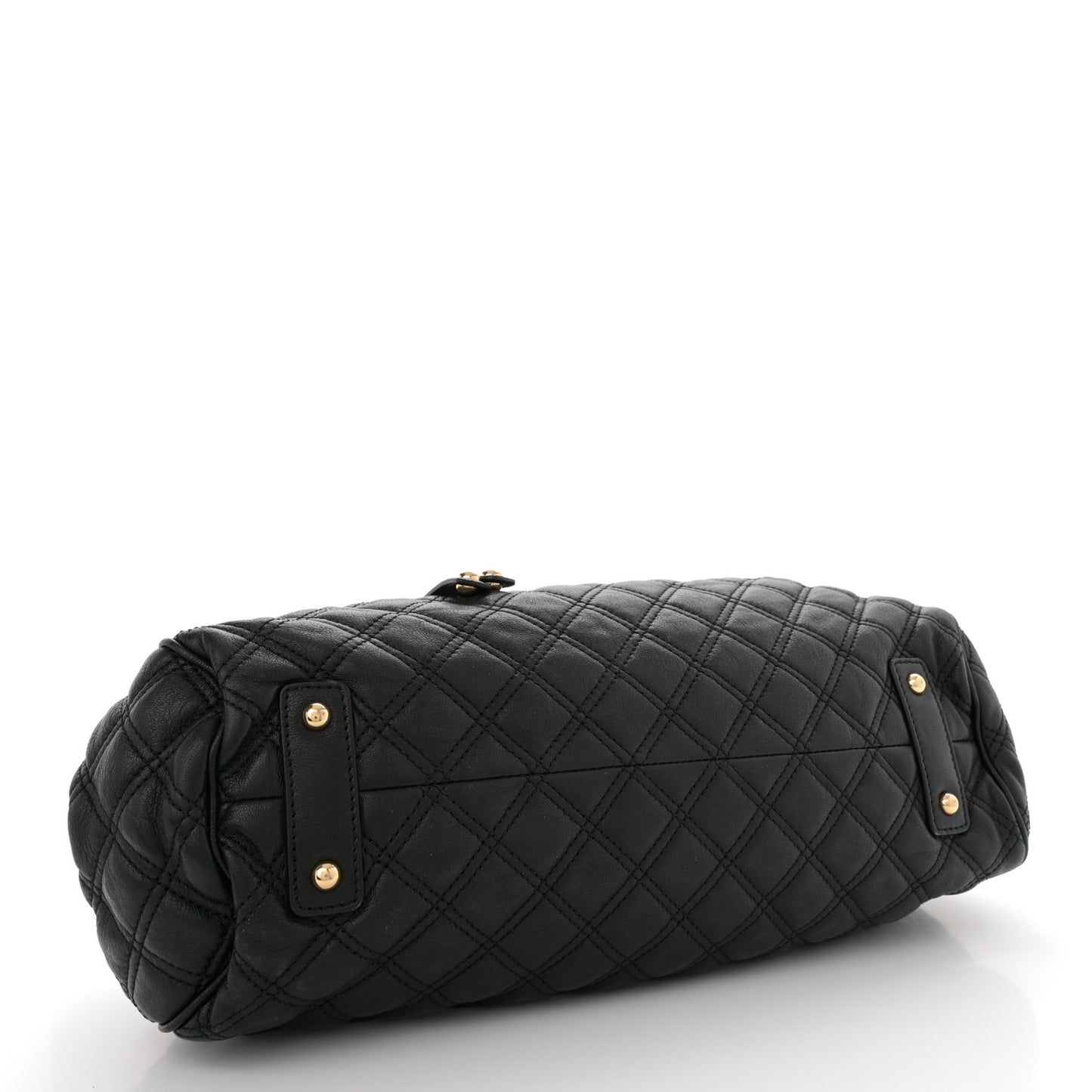 Calfskin Quilted Stam Black