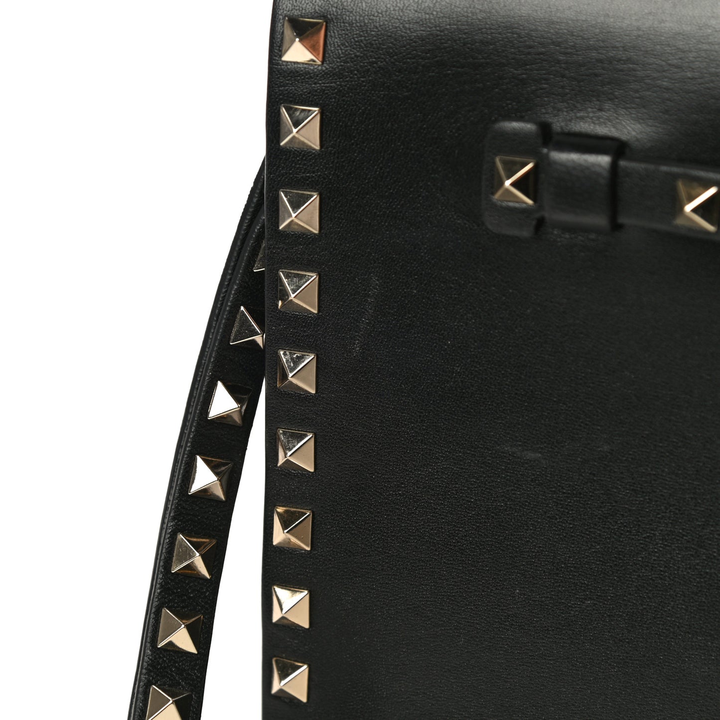 Nappa Rockstud Wristlet Clutch Black
