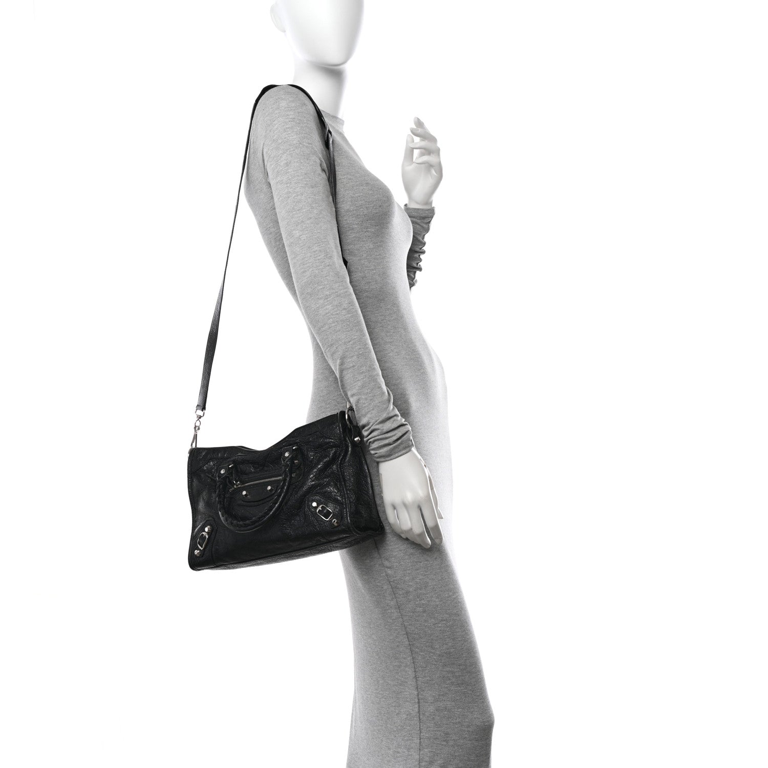 Balenciaga Agneau Classic Silver Hardware S City Black 2 of 10