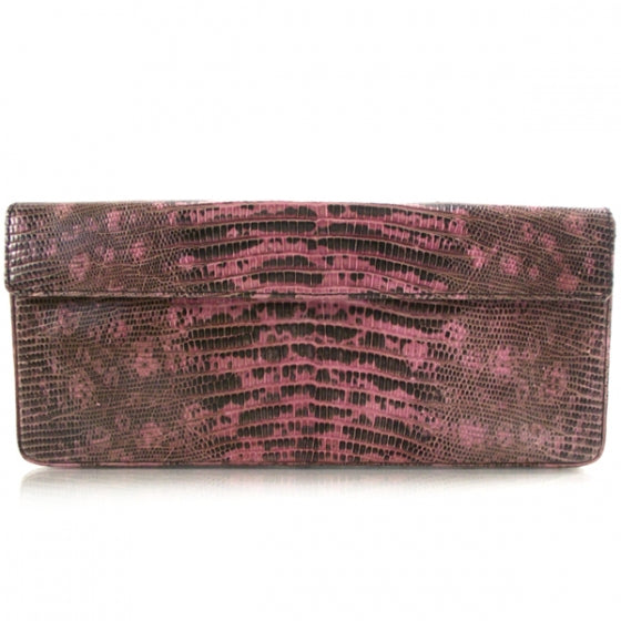 Lizard Clutch Fuchsia