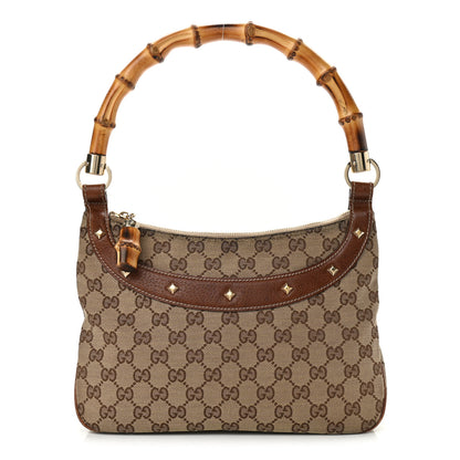 Gucci Monogram Bamboo Anita Top Handle Bag Brown 1 of 11