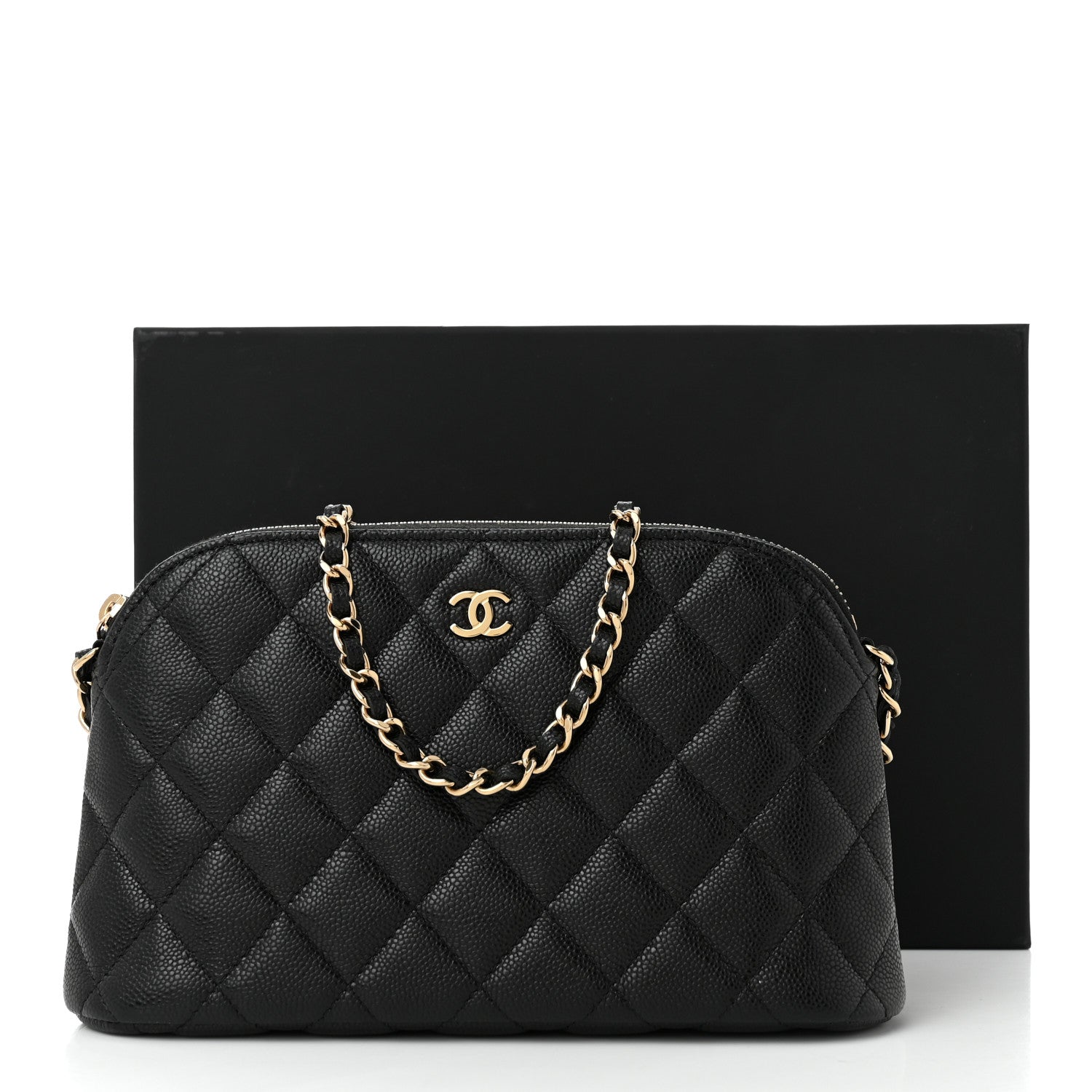 Chanel Caviar Quilted Classic Clutch with Chain Black 11 of 11