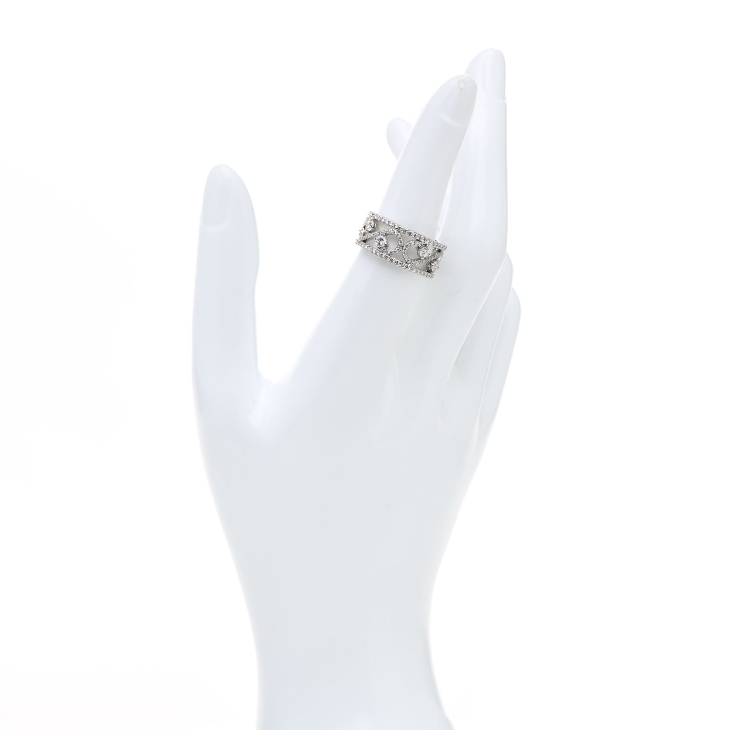 Tiffany Platinum Diamond Enchant Scroll Ring 54 7 2 of 5