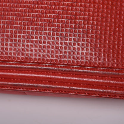 Chanel Lambskin Square Quilted Large Boy Cube Flap Red 15 of 22