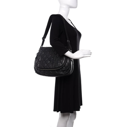 Chanel Aged Calfskin Quilted Expandable Messenger Black 2 of 18