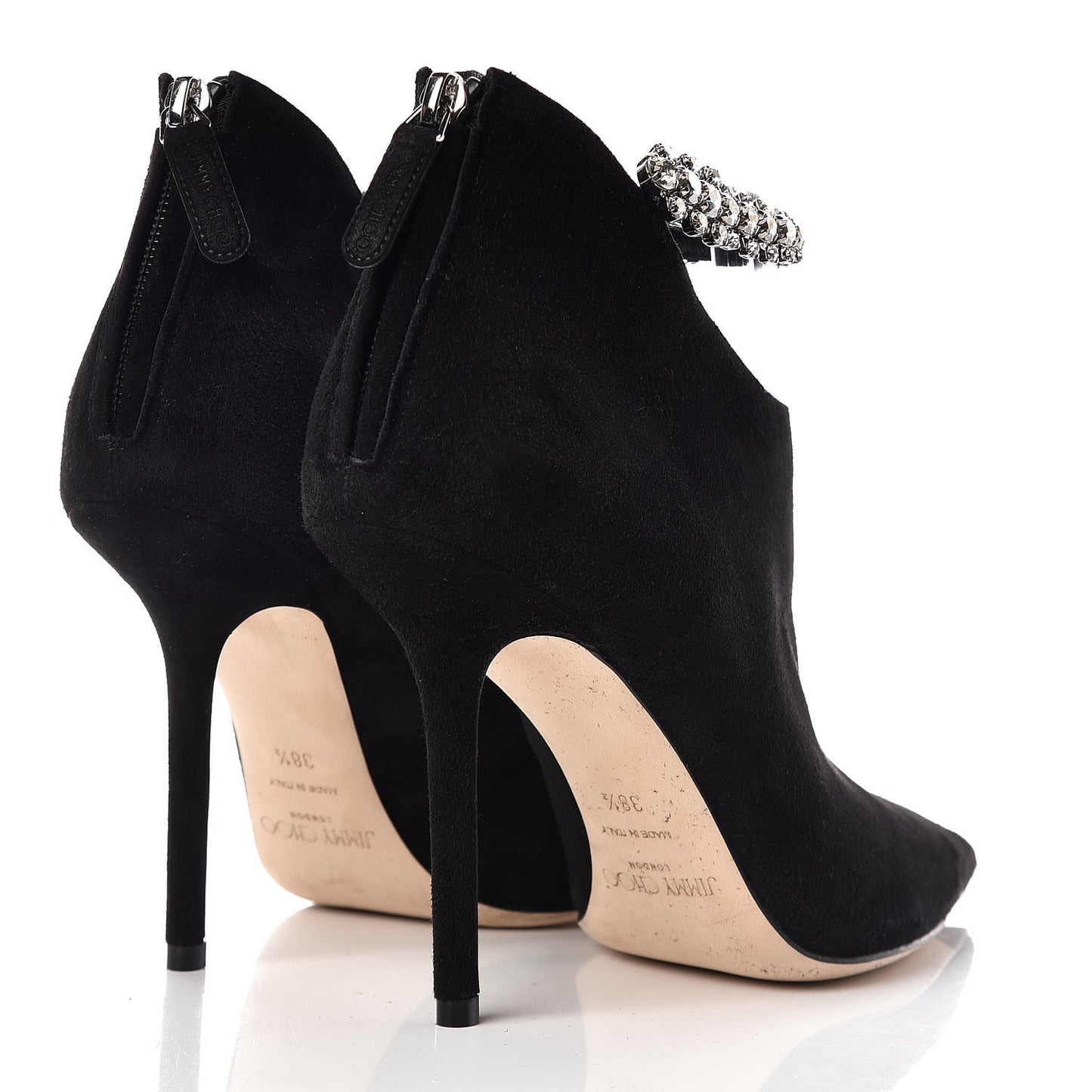 Suede Crystal Blaize 100 Ankle Boots 38.5 Black