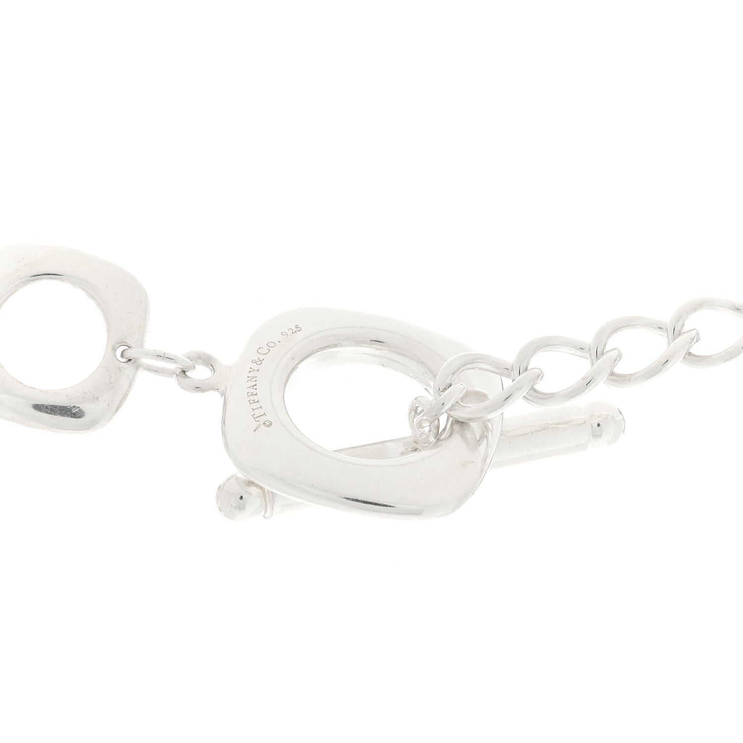 Tiffany Sterling Silver Cushion Square Link Choker Necklace 3 of 3