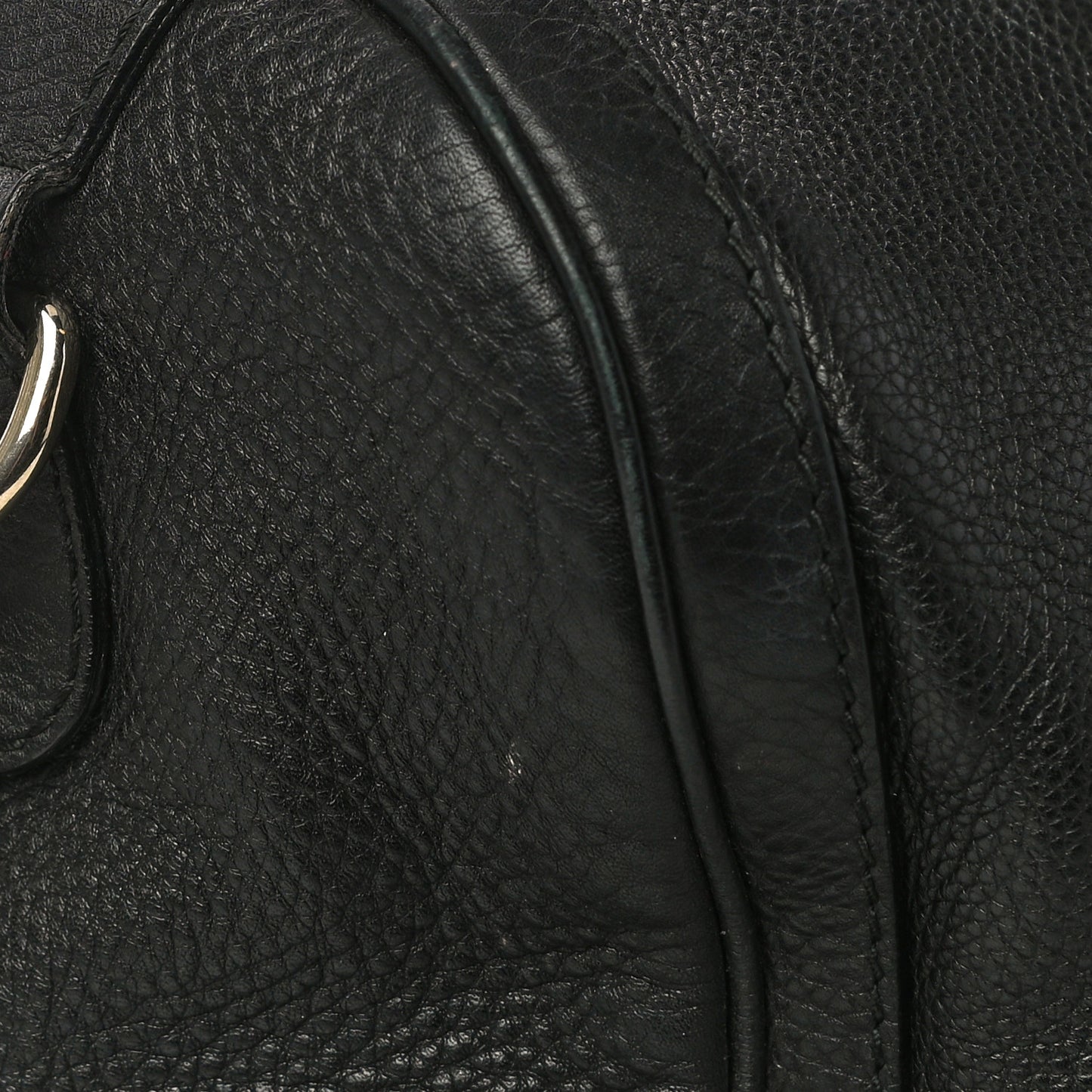 Calfskin Vintage Web Medium Boston Black