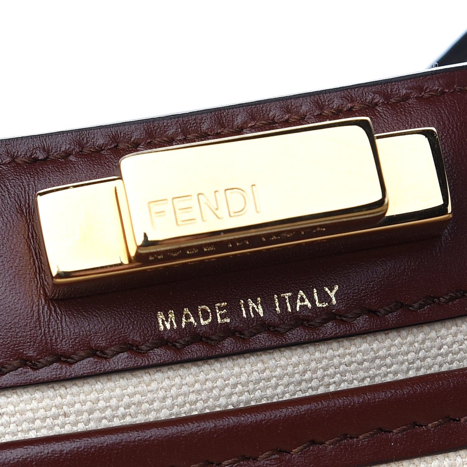 Fendi Sardinian Jacquard Vitello King FF 1974 Embroidered Medium Peekaboo X-Tote Corda Praline 6 of 9