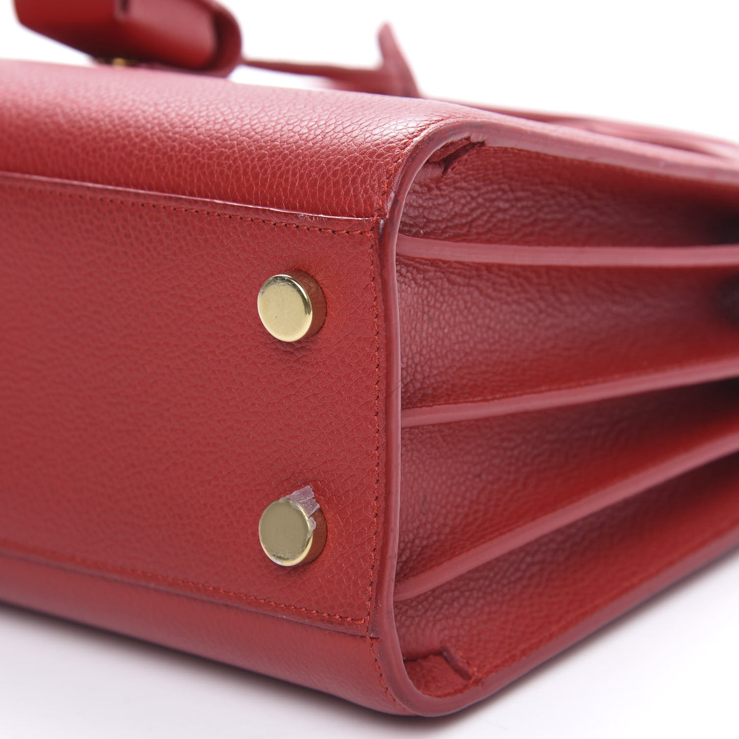 Grained Calfskin Nano Sac De Jour Lipstick Red