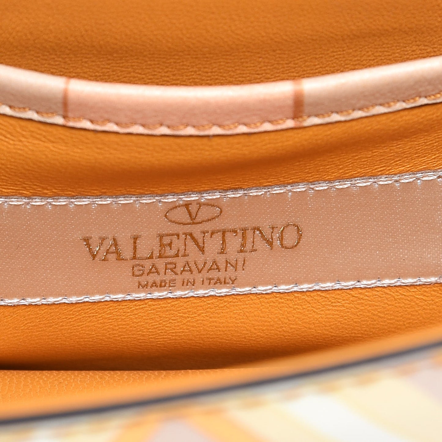 Vitello Native Couture 1975 Mini Glam Lock Rockstud Flap Mandarin Sorbet