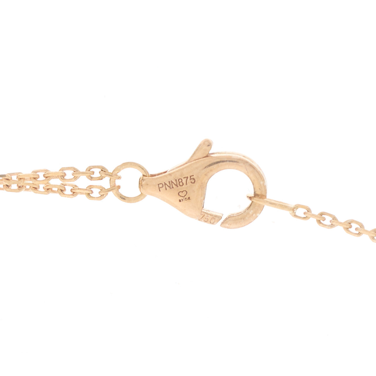 18K Pink Yellow White Gold Trinity Double Chain Pendant Necklace