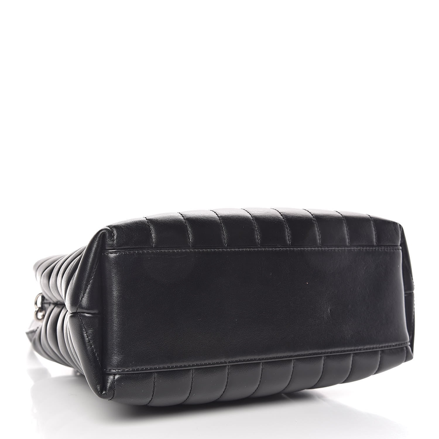 Saint Laurent Calfskin Y Quilted Monogram Small Loulou Shopper Black 4 of 10