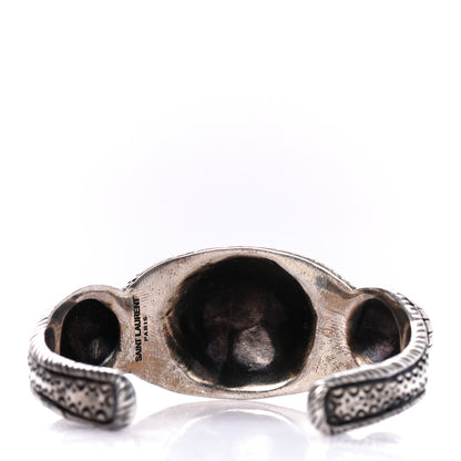 Saint Laurent Metallic Turquoise Navajo Cuff Bracelet Silver 3 of 4