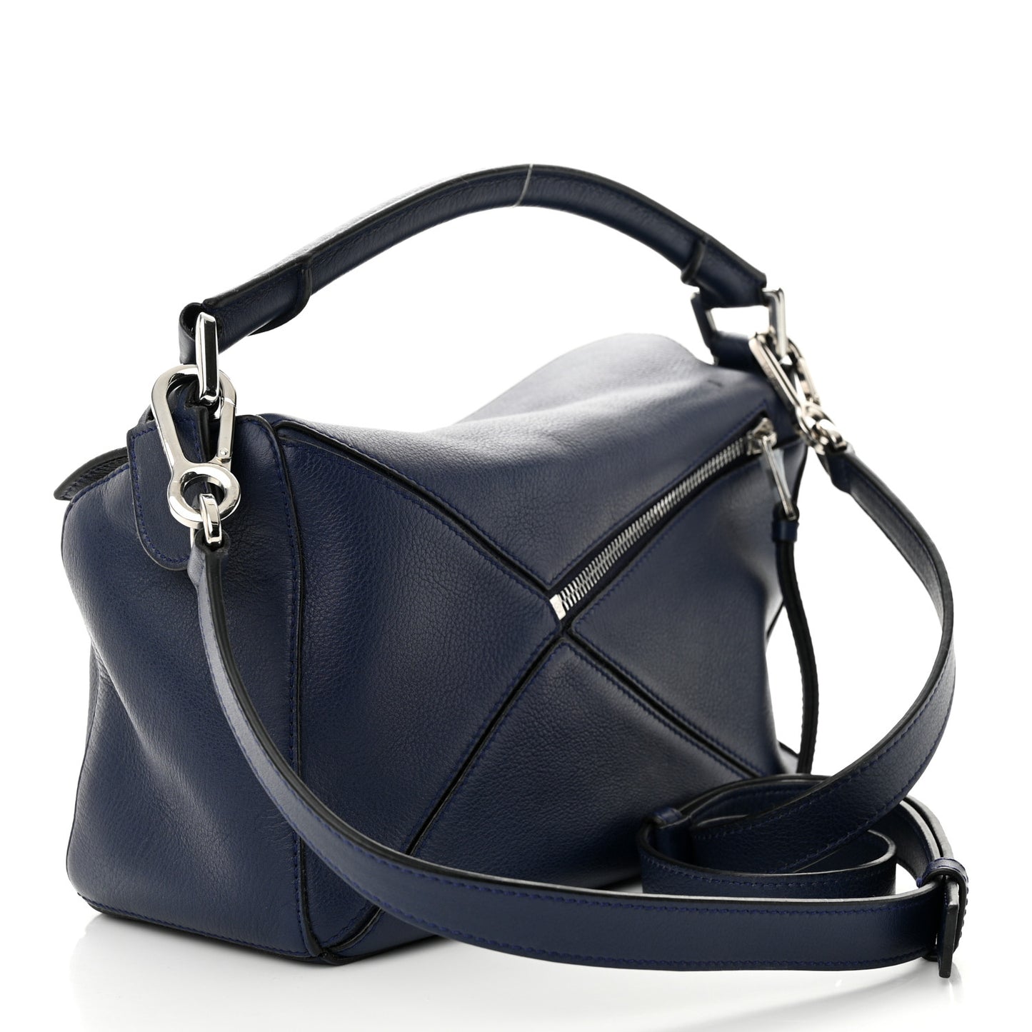 Calfskin Small Puzzle Bag Marine