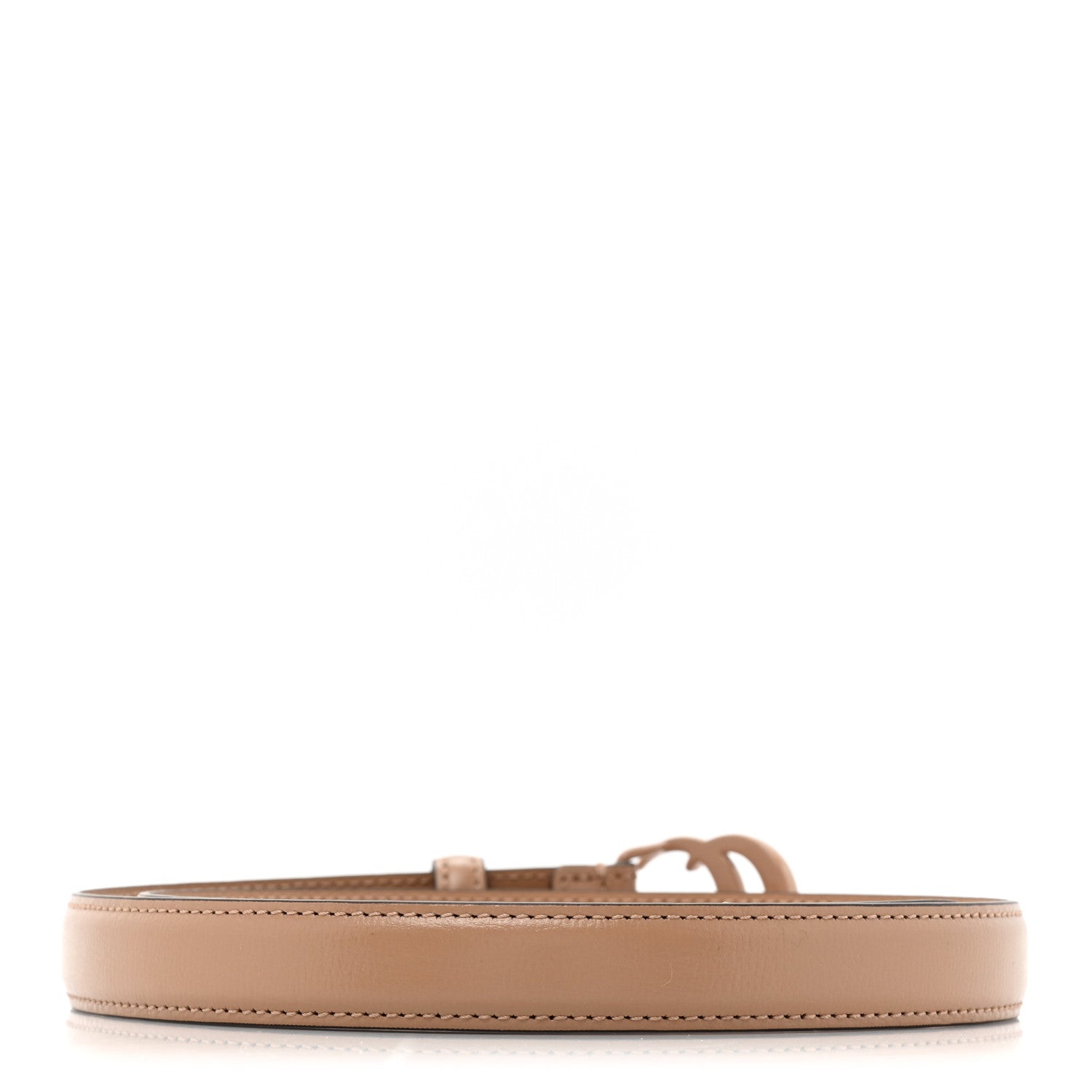 Gucci Azalea Calfskin Enamel Monochrome Double G 20mm Belt 70 28 Camelia 2 of 4
