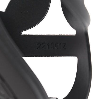 Hermes Rubber Womens Egerie Sandals 37 Black 8 of 9