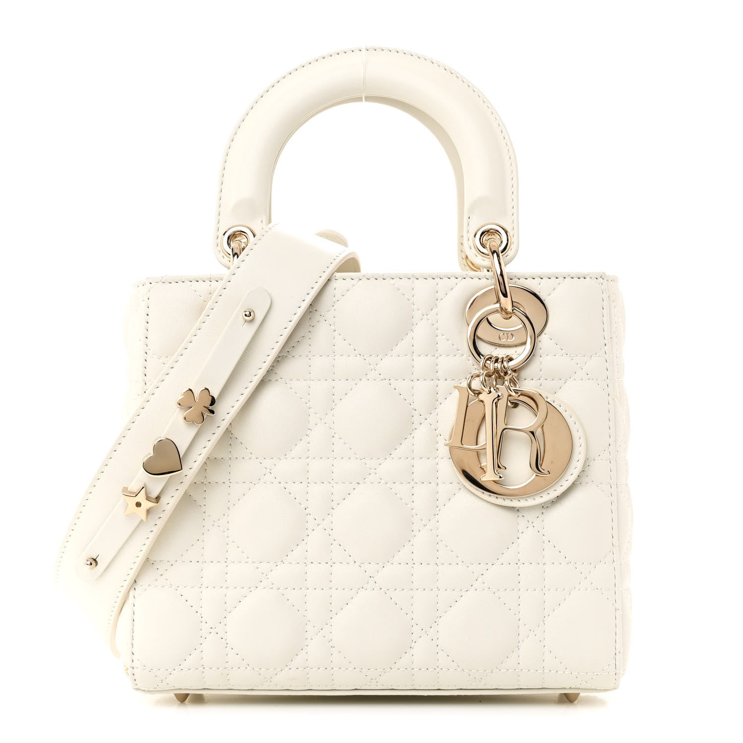Christian Dior Lambskin Cannage Small My ABCDior Lady Dior White 1 of 10