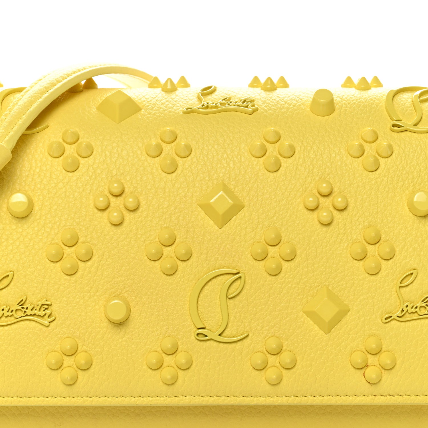 Christian Louboutin Calfskin Spikes Loubinthesky Paloma Clutch  Piou 8 of 11