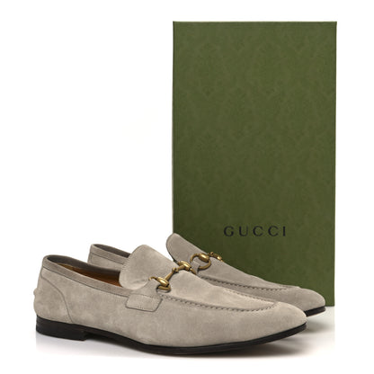 Gucci Suede Horsebit Mens Jordaan Loafers 10 Oatmeal 11 of 11