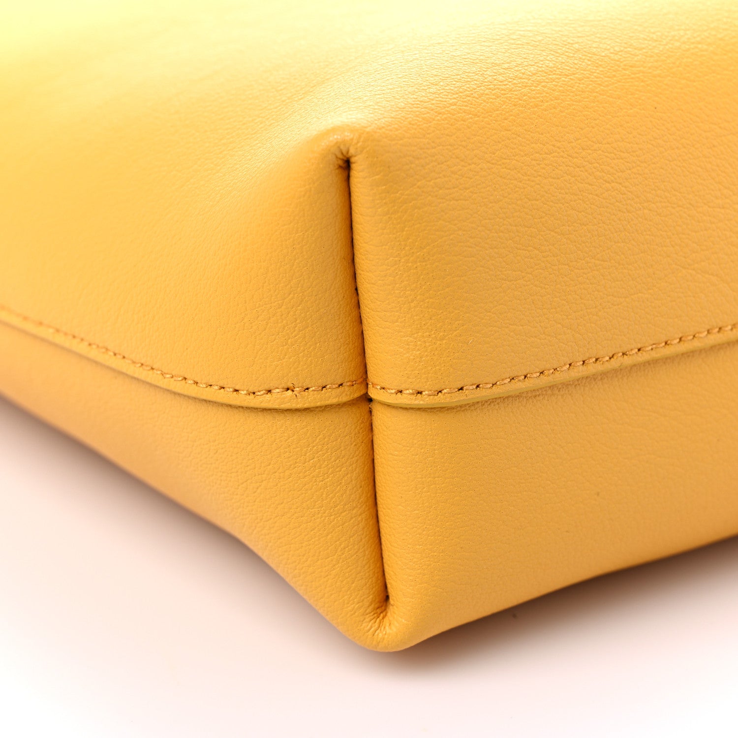 Saint Laurent Calfskin Toy Shopping Tote Yellow 7 of 8