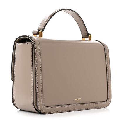 Jimmy Choo Calfskin Diamond Top Handle Crossbody Bag Taupe 3 of 10
