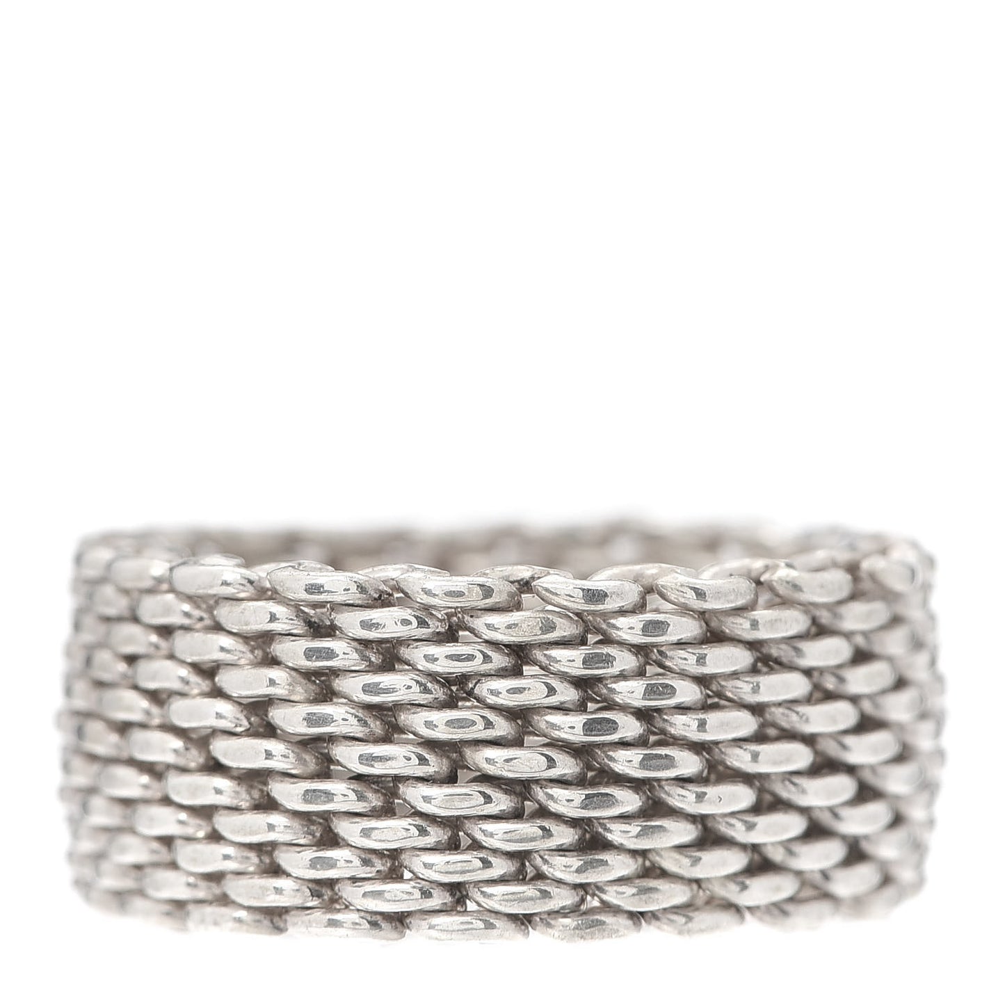 Sterling Silver Mesh Somerset Ring 50 5.5